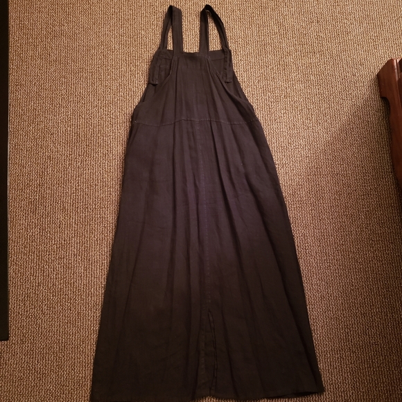 Focus Linen Overall Jumper Dress Made in USA Small - Picture 7 of 8